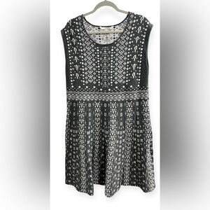 41 Hawthorn Women’s Knit Sleeveless Dress, XL, Geometric print, Empire waist